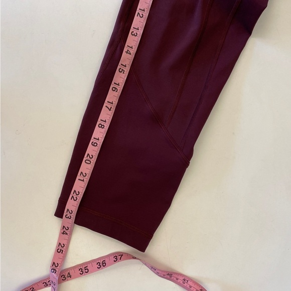 Lululemon || All The Right Places Crop II *23" Dark Adobe Burgundy Maroon 12 - Picture 8 of 10